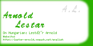 arnold lestar business card
